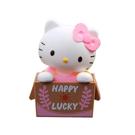 
hellokitty car accessories ornaments solar shaking head center console ornaments interesting interior decoration gifts