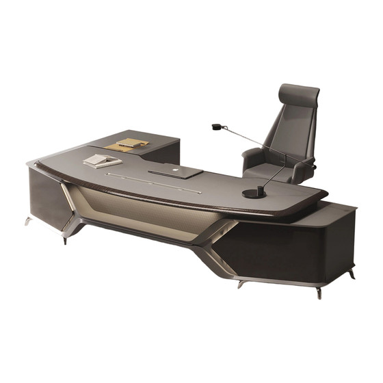 
Light luxury high-end office desk boss desk chair combination simple modern president large desk leader office furniture