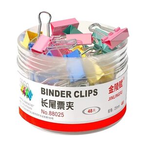 
Colorful swallowtail clip file folder long tail clip bill iron clip office supplies file test paper storage fixed written book stationery clip phoenix tail wild goose tail strong clip large medium small small classification