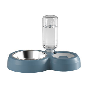 Cat bowl dog bowl bowl bowl food pot dog drinking water integrated cat supplies rice bowl pets automatically drink water to eat rice bowl
