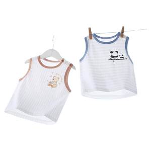 
Baby vest summer thin cotton sleeveless base suspender boy and girl belly protection underwear baby top breathable