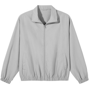 
Hot men's jacket tops 2026 spring new stand-up collar loose jacket minimalist sports style top