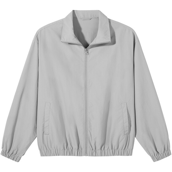 
Hot men's jacket tops 2026 spring new stand-up collar loose jacket minimalist sports style top