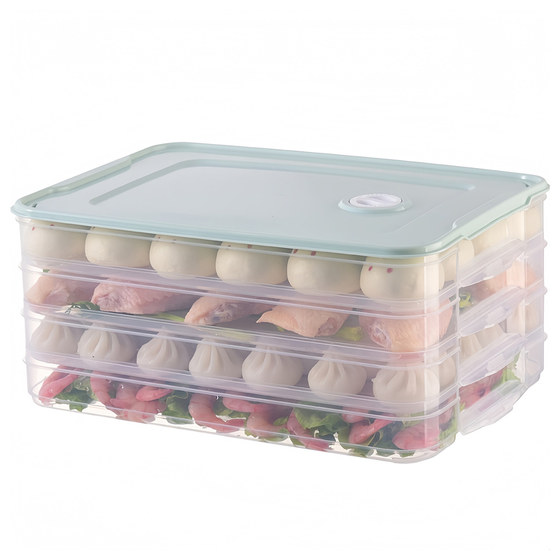 Dumplings box Household packaging and putting food -grade quick -frozen refrigerator frozen sealing fresh dumpling dumpling pallet storage box
