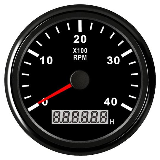 Lanku Tachometer - 12V/24V Universal Engine Speed Gauge