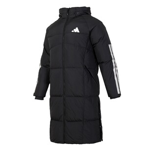 Adidas long down jacket men and women couples in winter new mid -length over -the -knee jg3840
