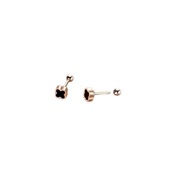 
Titanium steel four-leaf clover earrings for women
