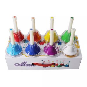 Olff musical instrument eight -tone hand -bell children touched the bell 8 tone bell, the bell, 8 tone class bell, press the bell bell instrument