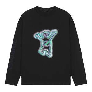 
WE11DONE neutral men and women same classic colorful bear print round neck long sleeve T-shirt casual loose