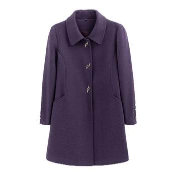 
Medium-length woolen coat mother dress grandma dress middle-aged and elderly women's clothing 2025 spring, autumn and winter clothes new