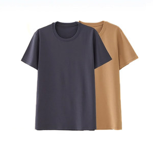 
80 silk modal T-shirt short-sleeved men's slim base summer round neck solid color top breathable sweat-absorbent vest