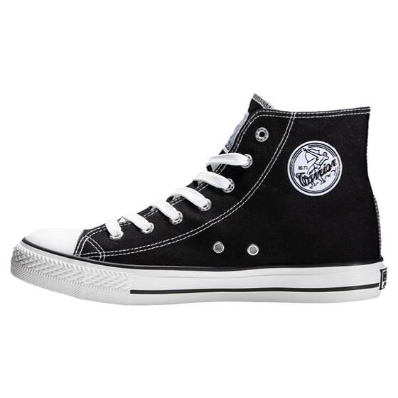 Huili flagship store women's shoes summer black high-top canvas shoes women's thick-soled white shoes casual board shoes sports shoes