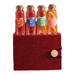 Memorial box baby teeth umbilical cord blessing glass bottle