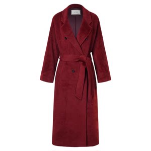 
LYNEE[101801] Italy/Peru imported Suli alpaca coat long and short woolen coat