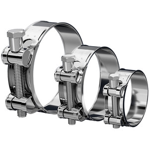 304/201 stainless steel strong throat clamp thickened pipe clamp European single-head clamp widened pipe clamp strong hoop