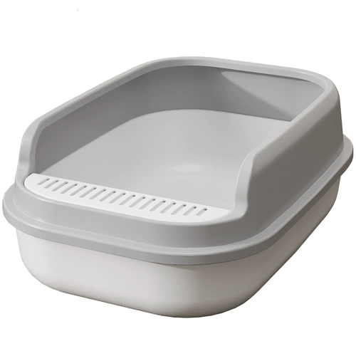 Gaosu Cat Sand Pot Plus High Home -Clase Lef -Clase Basin Basin Basin Sand Basin Anti -Splash Pet Pavenes для сильного толчка