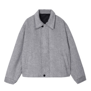
Bishe 2025 new Korean short wool coat men's trendy gray wool jacket jacket collar