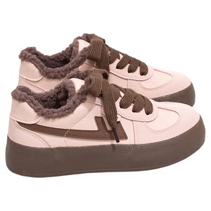 
Pull back plus velvet women's shoes 2026 new winter thickened warm cotton shoes for women autumn and winter outer wear thick-soled canvas shoes for women