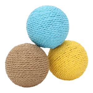 Cat toy balls and cats toys toys kitten to moisten their teeth and relieve boredom, wool balls and sisal balls, large cat balls and cat balls