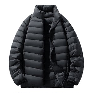 
Pang Pang Ge ribs stand collar down jacket men's winter large size loose white duck down inner warm bread jacket