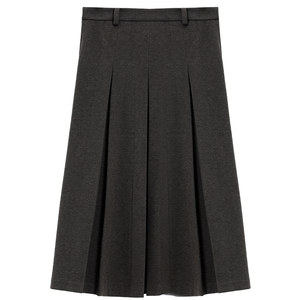 
Tumando gray woolen pleated skirt women's thickened winter skirt autumn and winter woolen skirt interview long skirt skirt