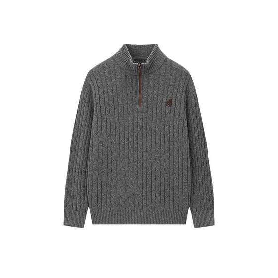 
TeenieWeenie Bear men's retro warm new casual long-sleeved sweater half-zip inner top