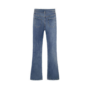 Weili La Jie Jeans Girl Large Fat Sister MM High -waisted Elastic Powerful Straight Pants Pear -shaped Pants Tide