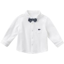 David Bella Boys' Velvet Shirt Children's White Shirt Autumn And Winter Children's Baby Baby Cotton Clothes Boy