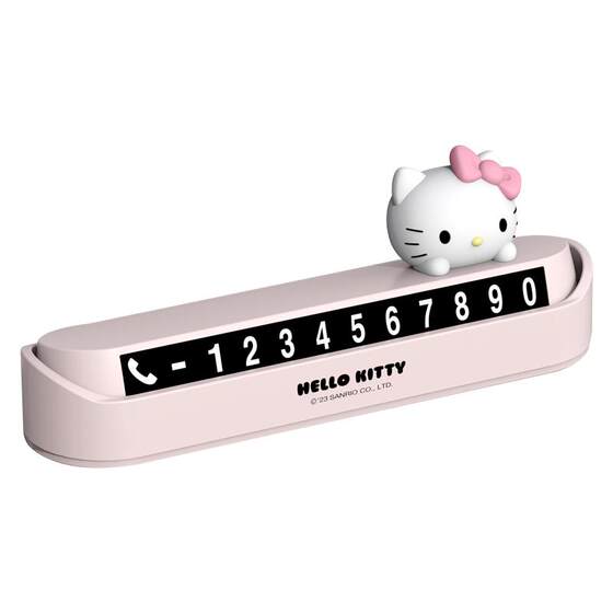 Kitty temporary parking number license plate car mobile phone number to digital ornament vehicle creative cartoon vehicle license plate
