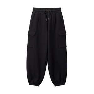 
GC new pants men's inner fleece woven label casual overalls elastic waist loose leggings sweatpants 12115054