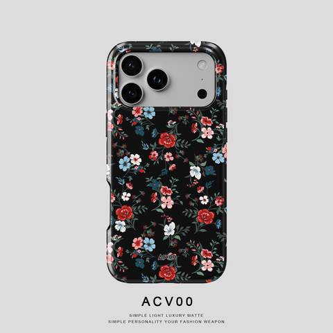 Vintage Black Floral Pattern 21 iPhone Case