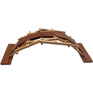 
Luban Bridge mortise and tenon building blocks ancient building children's educational toys wooden structure hand-assembled model diy production