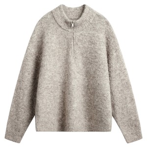 
Men's winter zipper sweater men's winter thickened warm long-sleeved wool sweater men's top sweater