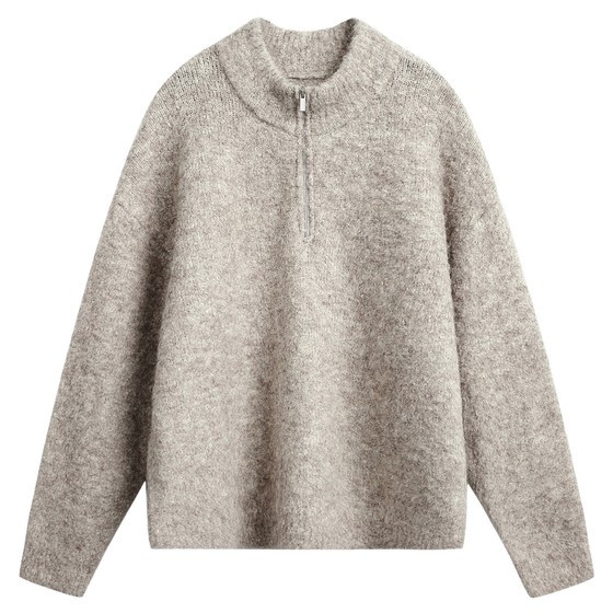 
Men's winter zipper sweater men's winter thickened warm long-sleeved wool sweater men's top sweater