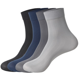Langsha socks men's summer thin ice silk men's stockings ultra -thin breathable socks summer nylon mid -socks male socks