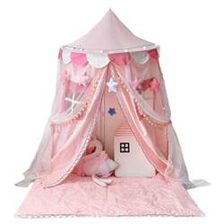 Children's tent bed curtain wall hanging small house indoor boy and girl princess castle toy game house baby bedside
