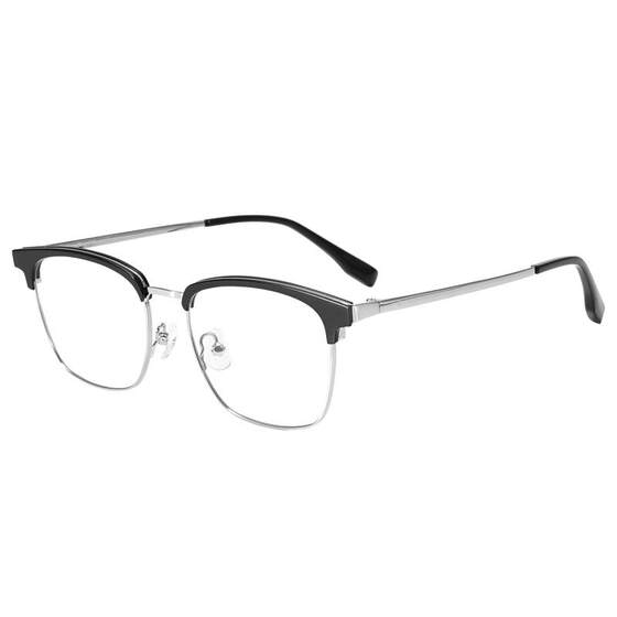 
Mingyue lens double anti-blue light flat glasses men's eyebrow frame with myopia glasses frame goggles 30211
