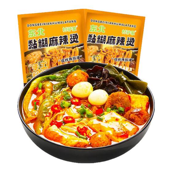 
Cunlujia Northeastern old-fashioned Malatang bagged sticky sesame sauce beef tendon noodles instant noodles cross-bridge rice noodles cold noodles