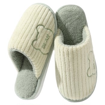 Bear cotton slippers for women in autumn and winter plush toe tow
