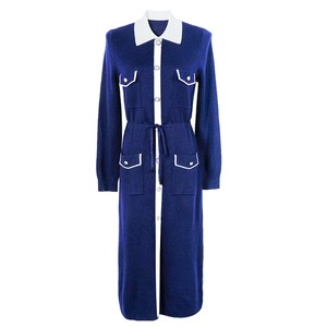 [Limited Time Clearance] Mi Siyang 2025 Autumn Elegant Knitted Dress Waist Drawstring Wool A-Line Skirt for Women