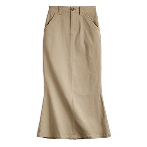 
Maden retro mid-waist A-line slim hip skirt temperament slim long fishtail skirt versatile skirt autumn and summer women