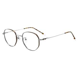
High degree myopia glasses frames for men and women, ultra-light small frames, can be equipped with high degree wide rim pure titanium polygonal glasses frames