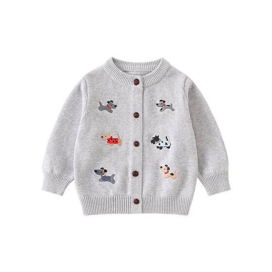
Betis Children's Sweater Thickened Red Knitted Sweater Spring and Autumn Girls and Boys Sweater Coat New Year Sweater S