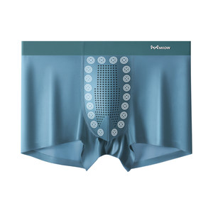 
Catman light luxury satin men's ice silk underwear mulberry silk antibacterial tourmaline crotch boys' boxer shorts