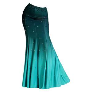 Dai dance skirt for women adult practice long skirt ethnic skirt gradient slim peacock dance fish tail skirt
