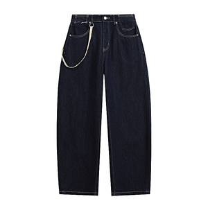 
Feixingji American Retro Loose Blue Wide Leg Jeans Men's High Street Deconstructed Design Pants Versatile Pants