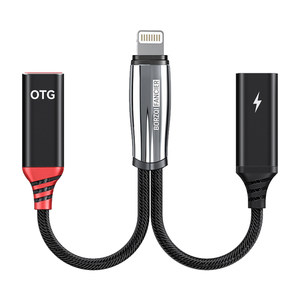 
Ktele DJI Mic 1/2/3/Mini Apple mobile phone cable adapter for charging and live streaming Type-C to Lightning two-in-one wireless microphone adapter