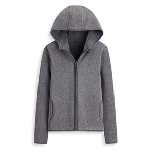 Early spring velvet jacket Female hooded shirt soft double -sided velvet shirt keeps warm and thick zipper grabbed velvet loose sweater