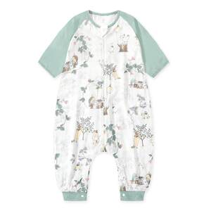 
Griny baby sleeping bag summer mulberry silk gauze three-quarter sleeves universal baby split leg anti-kicking quilt for all seasons
