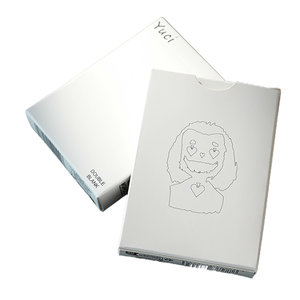 
Huiqi Flower Cut Collection Creative Playing Cards Yuci Pure White Cards Magic Props Practice Cards Double-sided White Special Cards